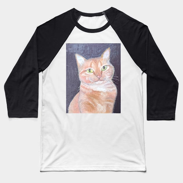 Cat named Cheddar Baseball T-Shirt by iragrit